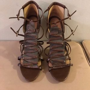 L.A.M.B. Brown Ribbon Shoes